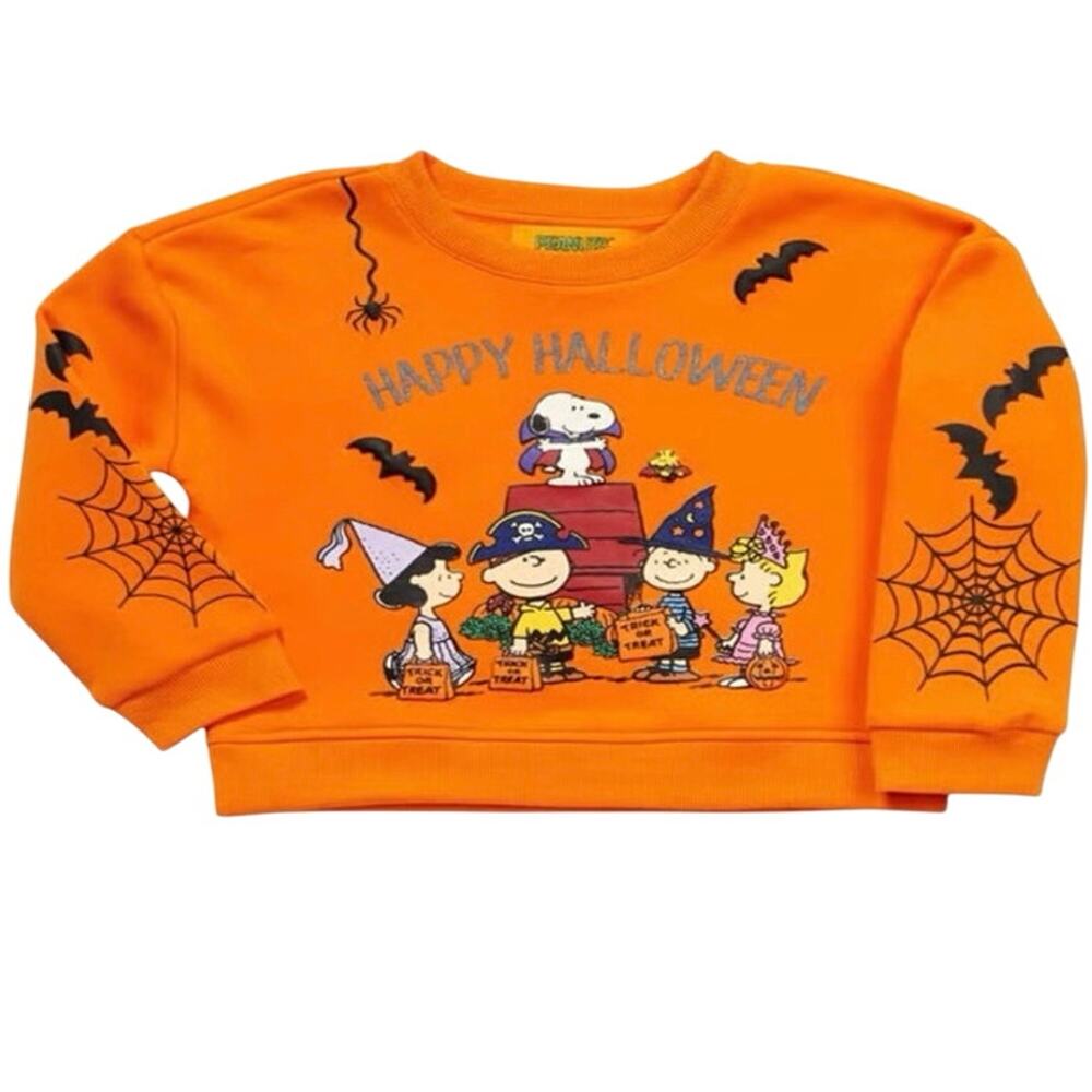 NWT Peanuts Halloween Sweatshirt Girls Size L(6)